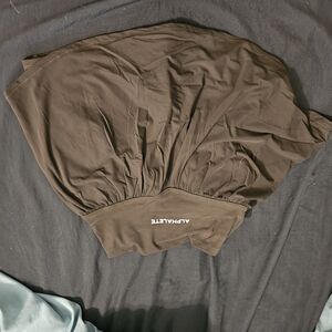 Aphalette Brown Ruched Waist Top